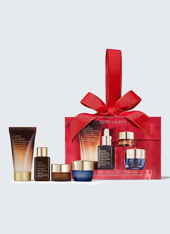 Ξετυλίξτε το σετ περιποίησης glow advanced night repair για αρχάριους